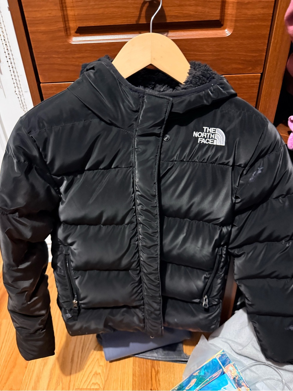 The North Face Black Sherpa-Lined Puffer Jacket